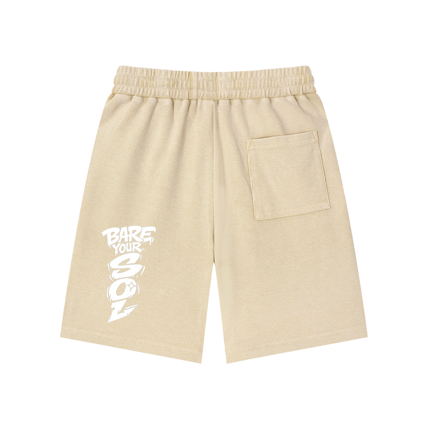 Red Winged PSB- Mineral Wash Waffle Knit Shorts