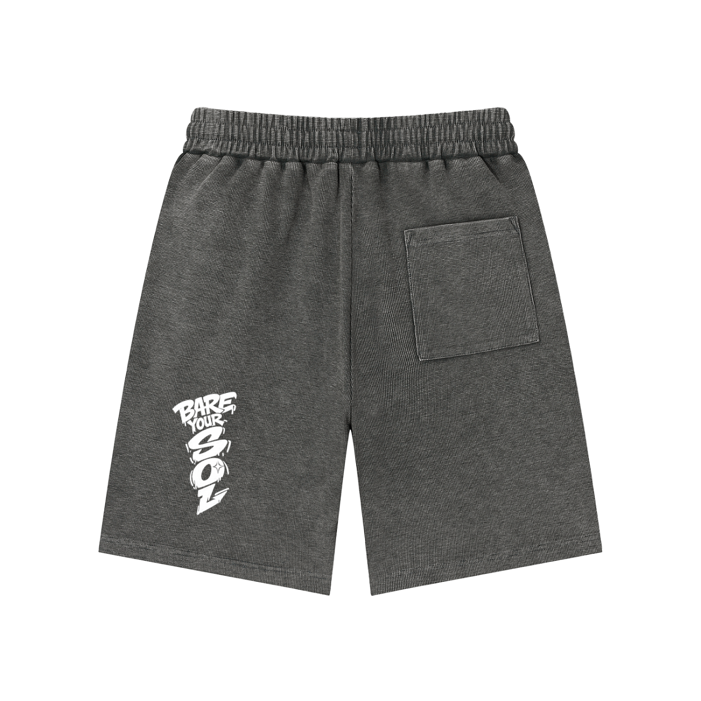 Blue Winged PSB- Mineral Wash Waffle Knit Shorts