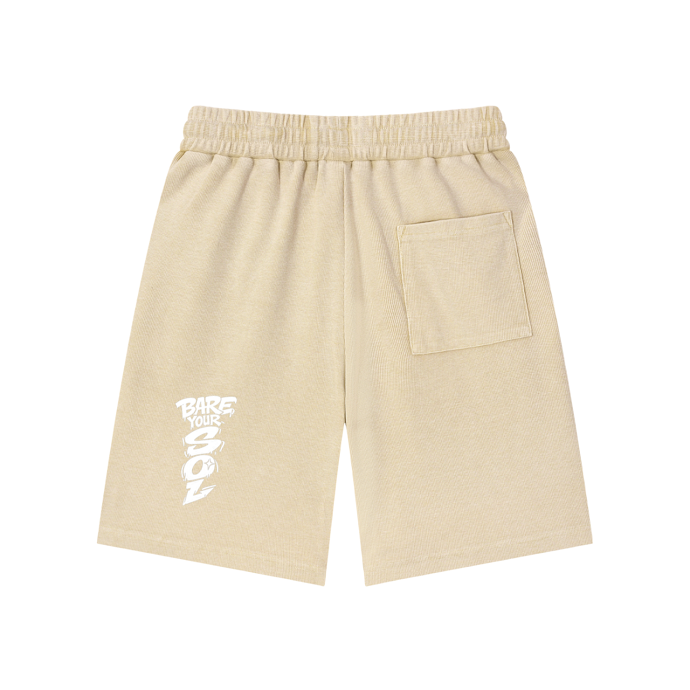Purple Winged PSB- Mineral Wash Waffle Knit Shorts