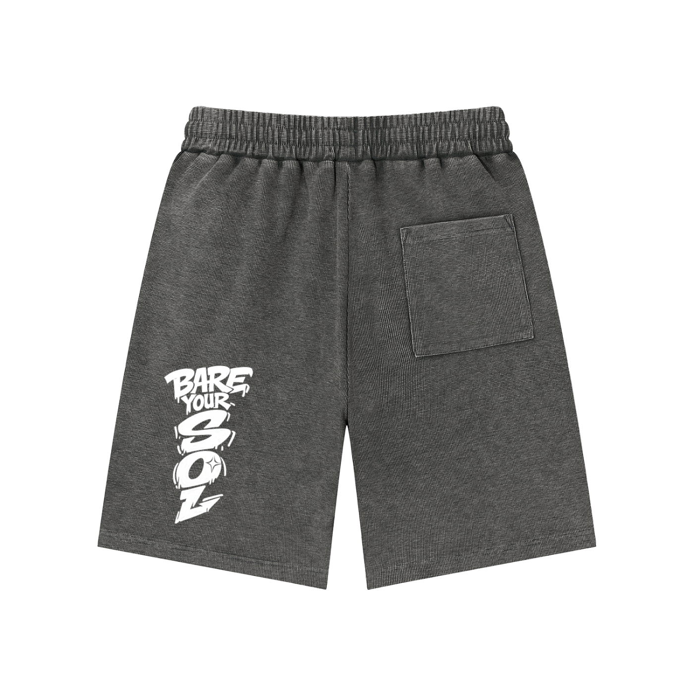 Red Winged PSB- Mineral Wash Waffle Knit Shorts