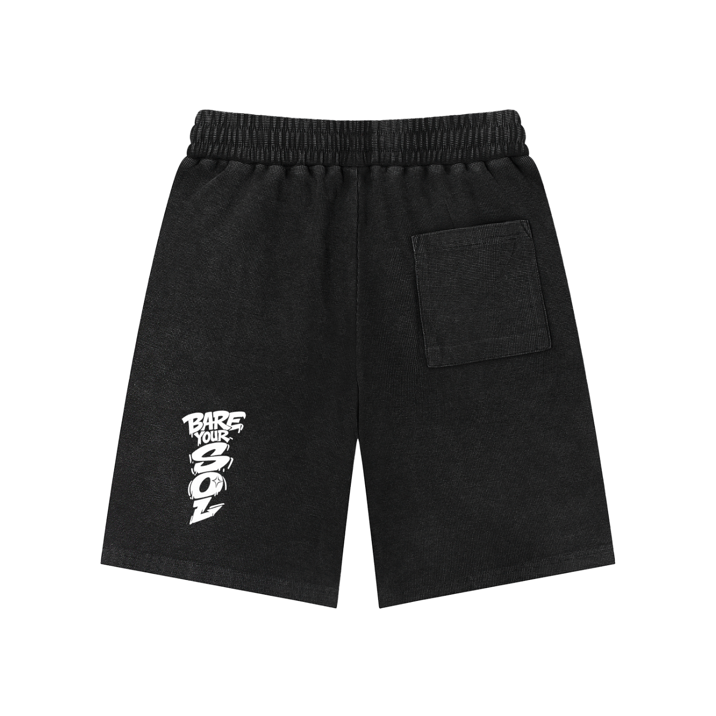 Purple Winged PSB- Mineral Wash Waffle Knit Shorts