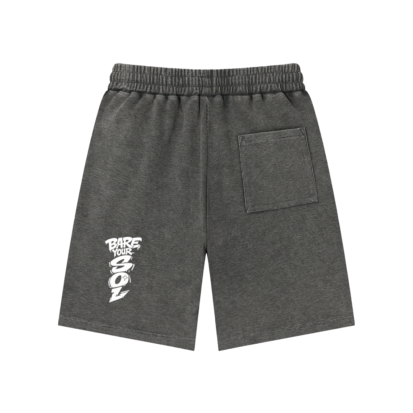 Purple Winged PSB- Mineral Wash Waffle Knit Shorts