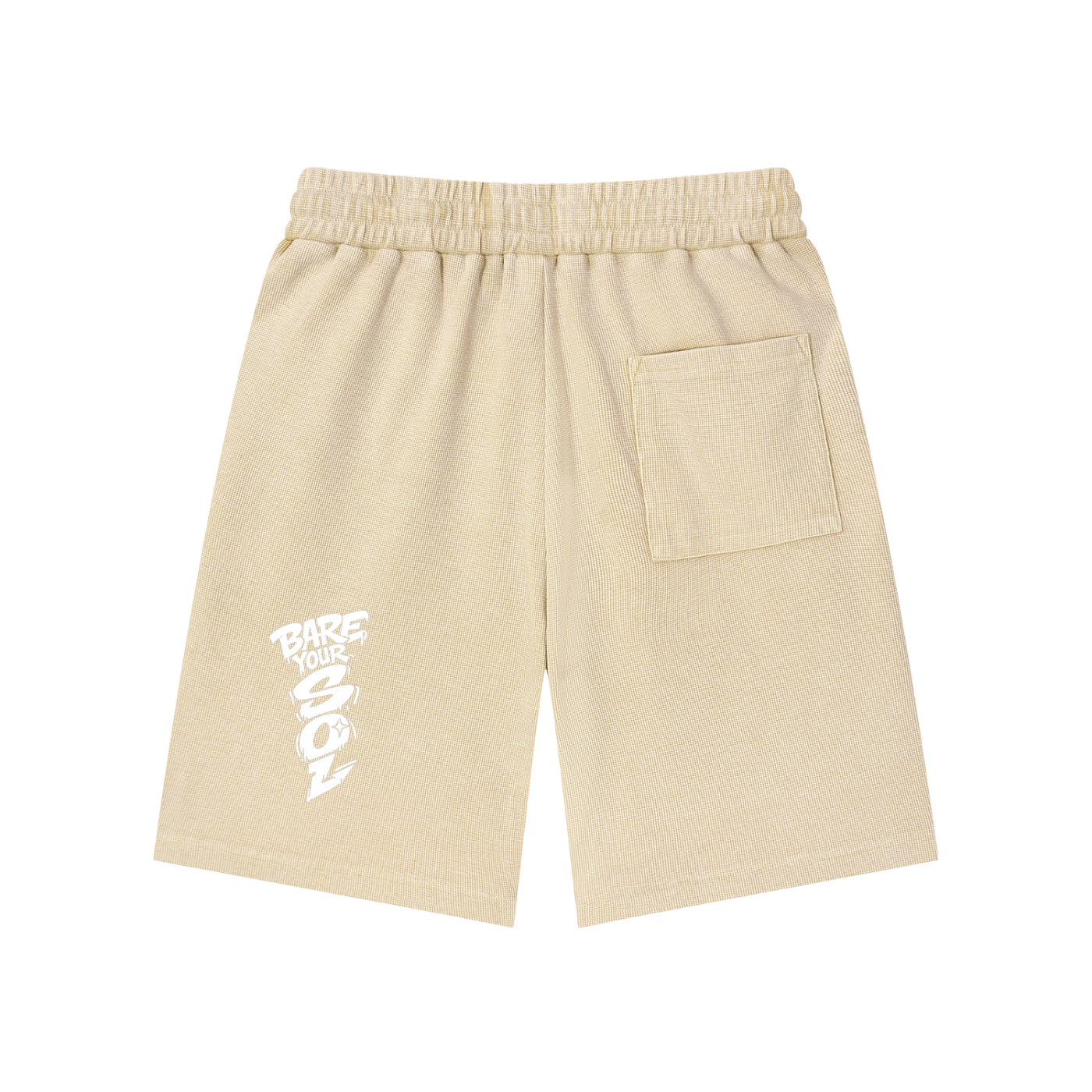 Blue Winged PSB- Mineral Wash Waffle Knit Shorts